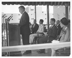 John E. Fogarty at the dedication of the Division of Biological Standards Building at the National Institutes of Health
