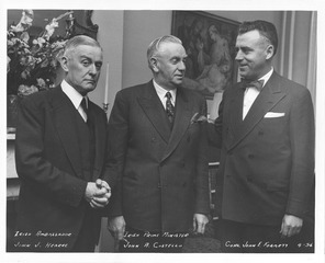 John E. Fogarty with Irish Ambassador John J. Hearne and Irish Prime Minister John A. Costello