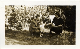 Michael DeBakey with his first wife, Diana, and their son Michael M. (age 9 months)
