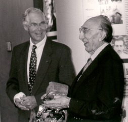 NLM Director Donald Lindberg and Michael DeBakey, celebrating DeBakey's 90th birthday (image 2)