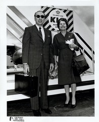 Michael DeBakey and his first wife Diana on trip to Belgium