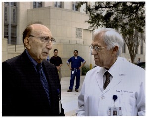 Michael DeBakey with Bobby R. Alford at the Baylor College of Medicine