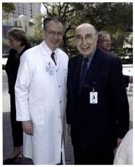 Michael DeBakey with Kenneth L. Mattox at the Baylor College of Medicine