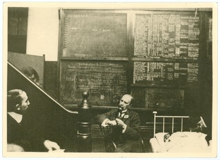 William Osler quizzing a student at Johns Hopkins Hospital