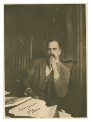 William Osler at his desk at 1 West Franklin Street, Baltimore
