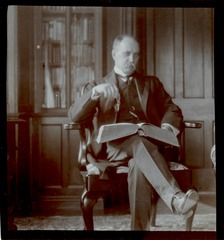 William Osler in his personal library