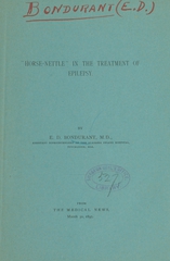 "Horse-nettle" in the treatment of epilepsy