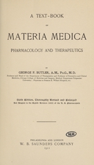 A text-book of materia medica, pharmacology and therapeutics