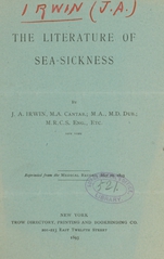The literature of sea-sickness