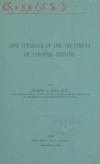 Zinc stearate in the treatment of atrophic rhinitis