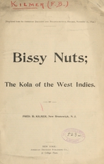 Bissy nuts: the kola of the West Indies