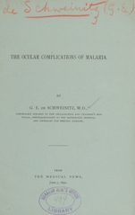 The ocular complications of malaria