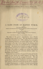 A rare form of kidney tumor