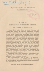 A case of congenital umbilical hernia