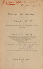 Vaginal hysterectomy by galvano-cautery: remarks on the scope and limitations of the operation