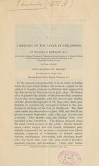 Cirrhosis of the liver in childhood