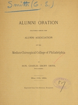 Alumni oration delivered before the Alumni Association of the Medico-Chirurgical College of Philadelphia