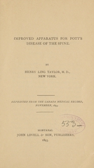 Improved apparatus for Pott's disease of the spine