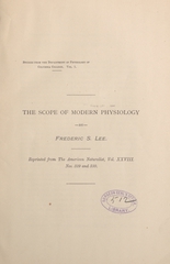 The scope of modern physiology