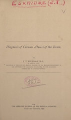 Diagnosis of chronic abscess of the brain