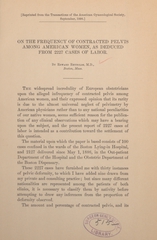 On the frequency of contracted pelvis among American women, as deduced from 2227 cases of labor