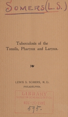 Tuberculosis of the tonsils, pharynx, and larynx
