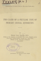 Two cases of a peculiar type of primary crural asymmetry