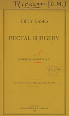 Fifty cases of rectal surgery