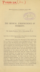 The medical jurisprudence of inebriety