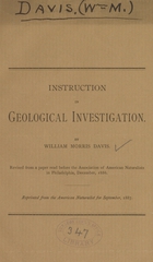 Instruction in geological investigation
