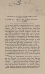 A case of poisoning from arsenical wall-paper