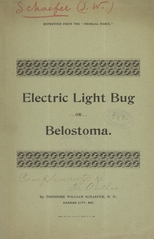 The poisonous sting of the "electric light bug" or Belostoma, as it is called by entomologists