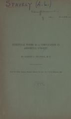 Intestinal worms as a complication in abdominal surgery