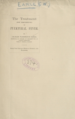 The treatment (not preventive) of puerperal fever