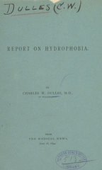 Report on hydrophobia