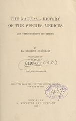 The natural history of the species medicus