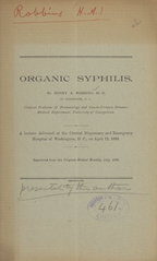 Organic syphilis