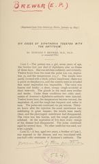 Six cases of diphtheria treated with the antitoxin