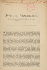 Syphilitic pigmentation
