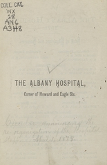 The Albany Hospital, corner of Howard and Eagle Sts