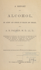 A report on alcohol: its action and effects in health and disease