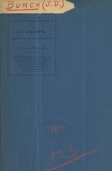 La grippe: suggestive letters from eminent men