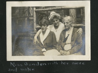 Leek Island Military Hospital: Miss Gondon with her niece and sister