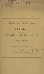 The physiological action of cocaine and of its analogue, brucine