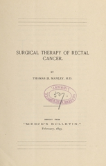 Surgical therapy of rectal cancer