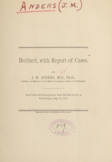 Beriberi, with report of cases