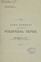 Some remarks on one phase of puerperal sepsis