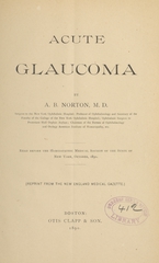 Acute glaucoma