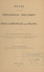 Notes on the non-surgical treatment of boils, carbuncles and felons