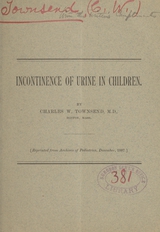 Incontinence of urine in children
